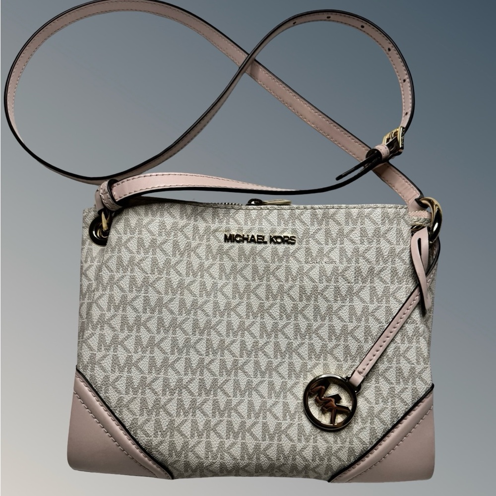Michael Kors Crossbody Bag in Beige and Pink
